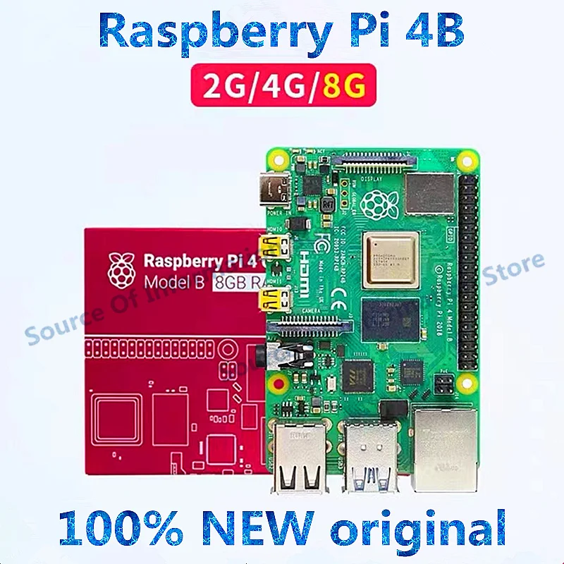 

Raspberry Pi 4B Development Board 2GB/4GB/8GB AI Programming Linux Motherboard Python for IoT Projects