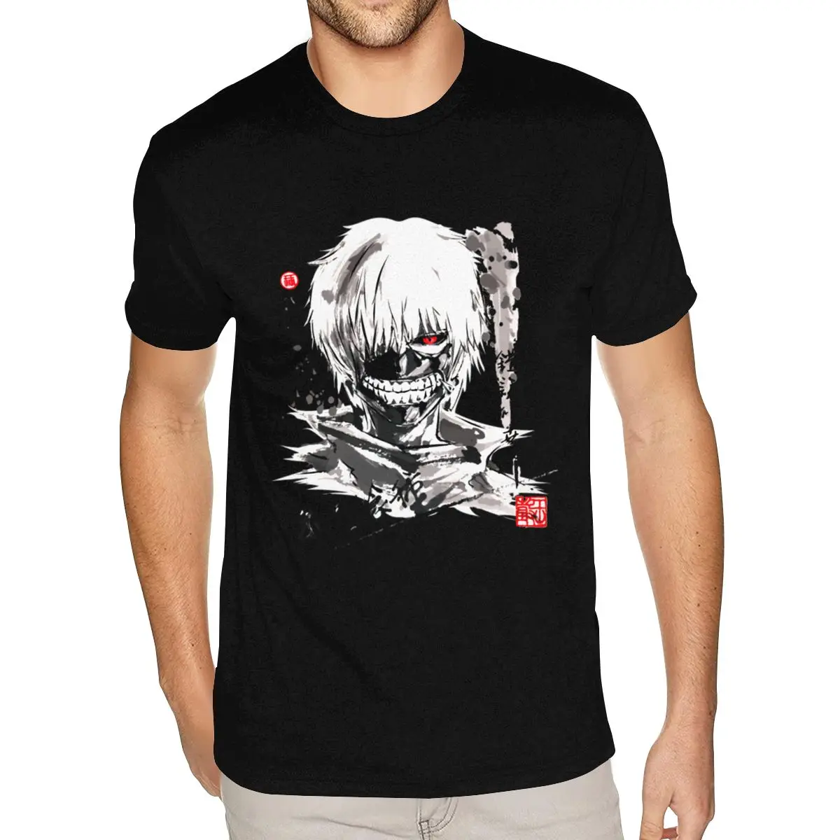 

Футболка на заказ Tokyo Ghoul Kaneki Ken XXXL, мужские сумасшедшие футболки