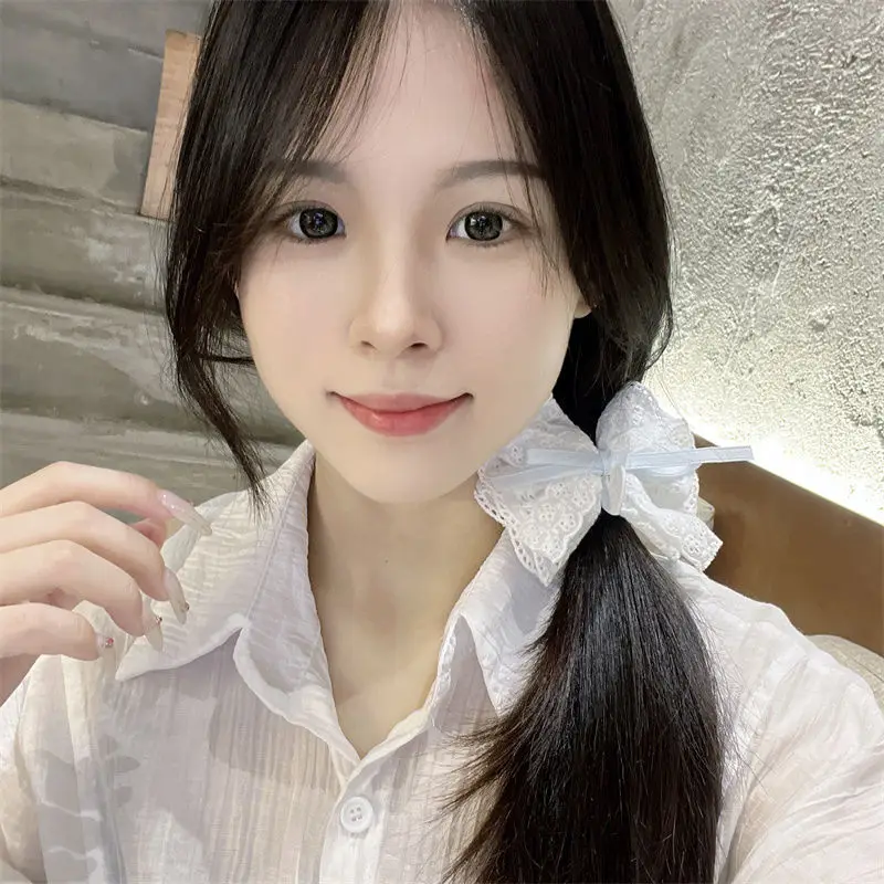 

Милая заколка для волос с кружевным бантом и вышивкой в виде сердца, женский лесной аксессуар для волос, простая заколка в стиле Ins, корейская версия заколки.