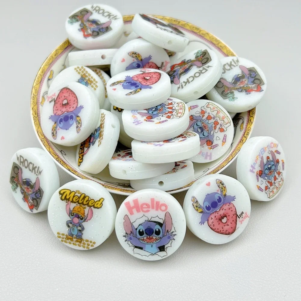 10PC DIY Cartoon Mini Silicone Luminous Beads Nipple Chain Bead Pen Bead Jewelry Accessories Focal Bead Food Grade Silicon Toys