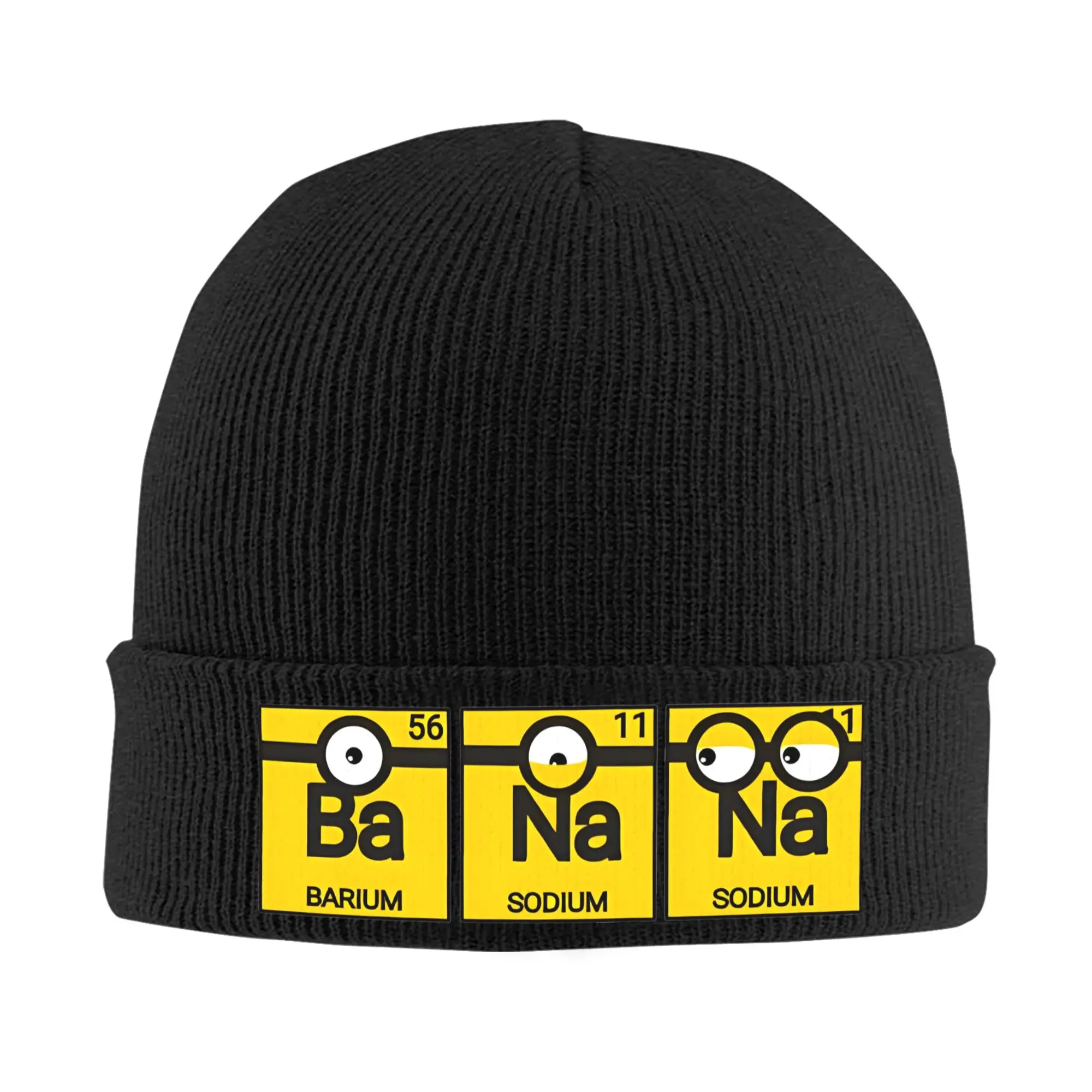 Банановая химия элементы миньоны шапки-бини вязаная шапка для мужчин и женщин унисекс уличные теплые мягкие шапки осенний тренажерный зал дизайн шапки с капюшоном