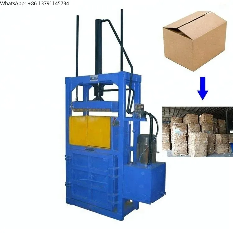 Cardboard Box Scrap Metal Paper Baler Waste Carton Bale Press Machine