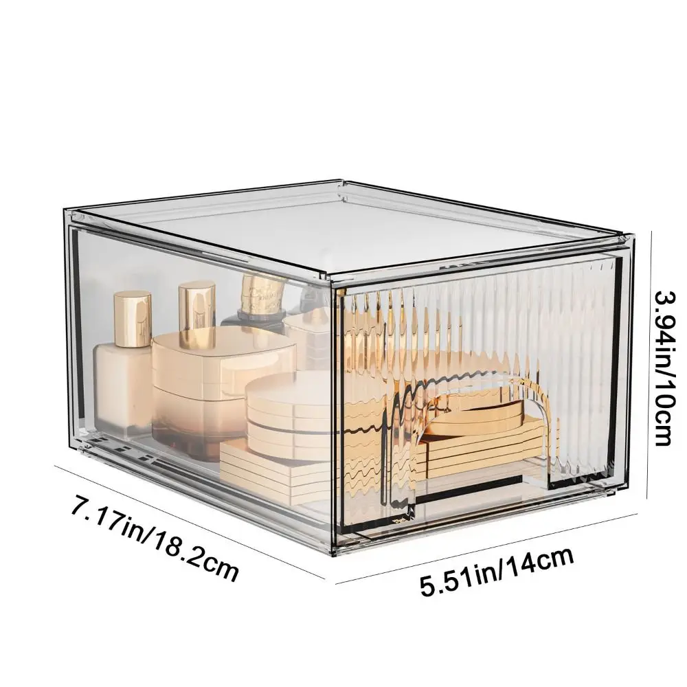 Acrylic Drawer Type Storage Box Transparent Dustproof Cosmetics Storage Box Space Saving Large Capacity Makeup Storage Drawers