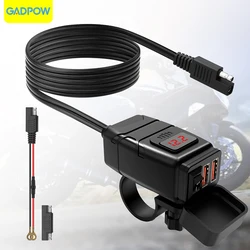 Gadpow QC 3,0 USB Buchse für Motorrad Zelle Schnell Ladegerät Motorrad USB Ladegerät Wasserdichte Handy Ladegerät für Motorrad