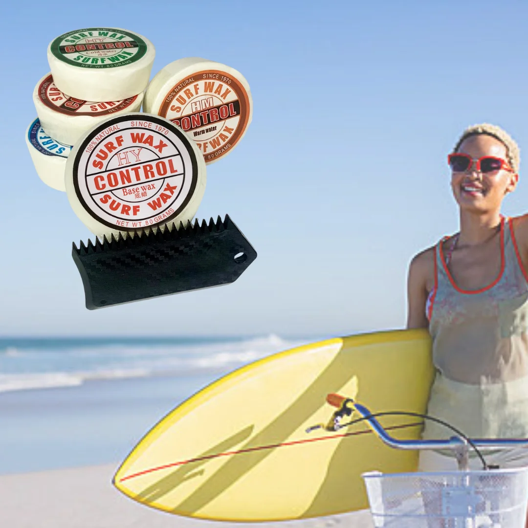 Cera para tabla de Surf antideslizante, cera fría para Surf, agua cálida/fría/tropical, cera para Surf/cera Base, mantenimiento profesional de tabla de Peine de cera para Surf