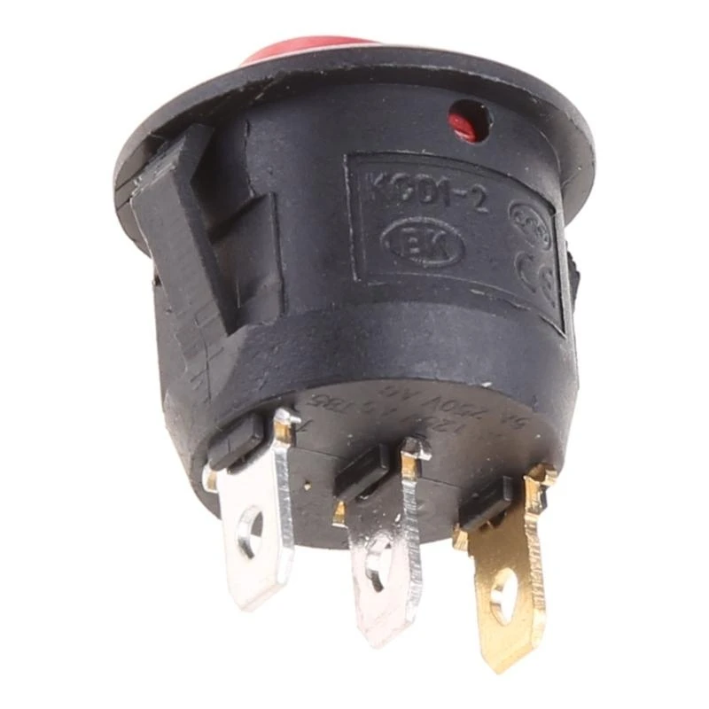 سيارة السيارات زر دائري نقطة قارب الروك التبديل التيار المتناوب 6A/250 فولت الضوء الأحمر ON-OFF SPST أفضل بيع #5