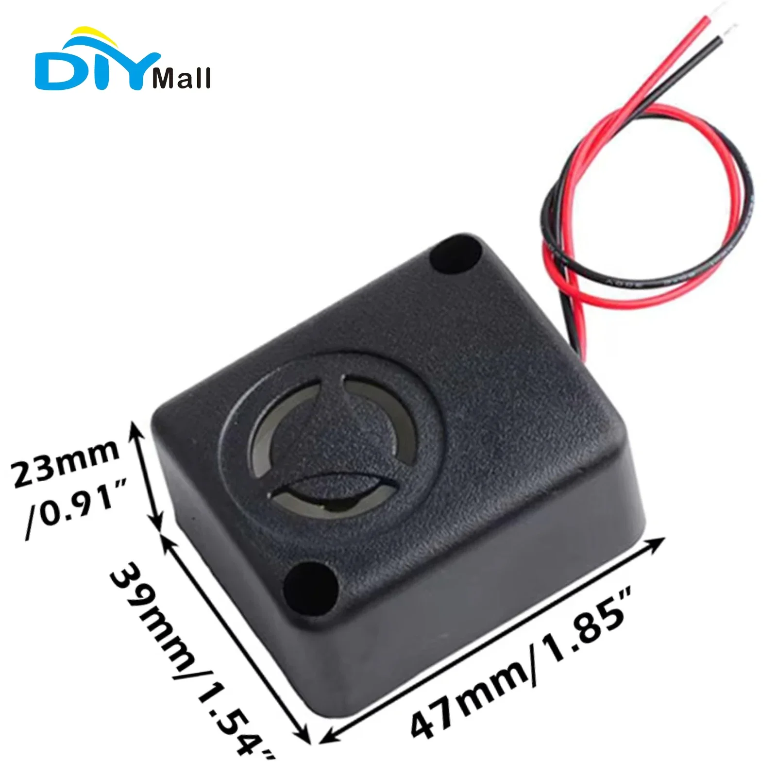 

DIYmall 12 В постоянного тока, черная мини-пьезо-сигнализация, сирена 110 дБ, противоугонный зуммер для автомобиля и страховых сейфов