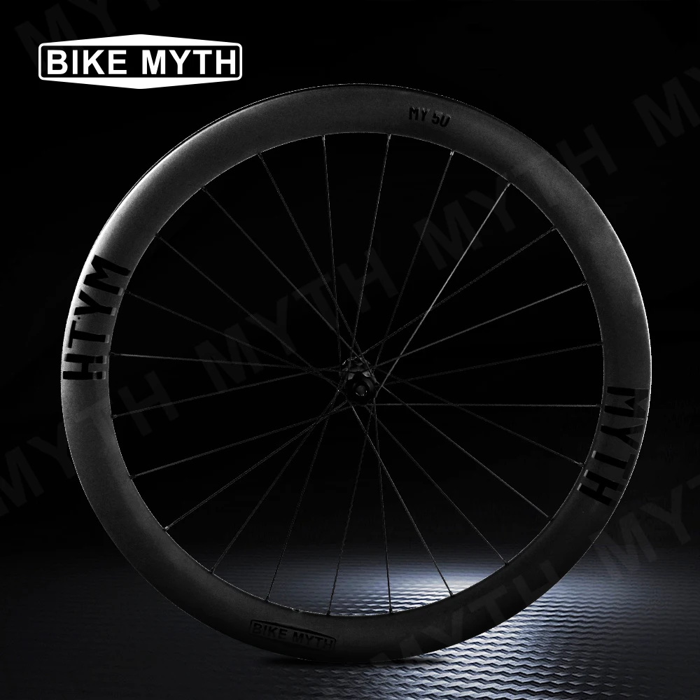 

BIKE MYTH Carbon Wheelset 700C 50mm Toray T700/T800/T1100 Disc Brake Tubeless Ready UCI Approved Road Bike Wheels