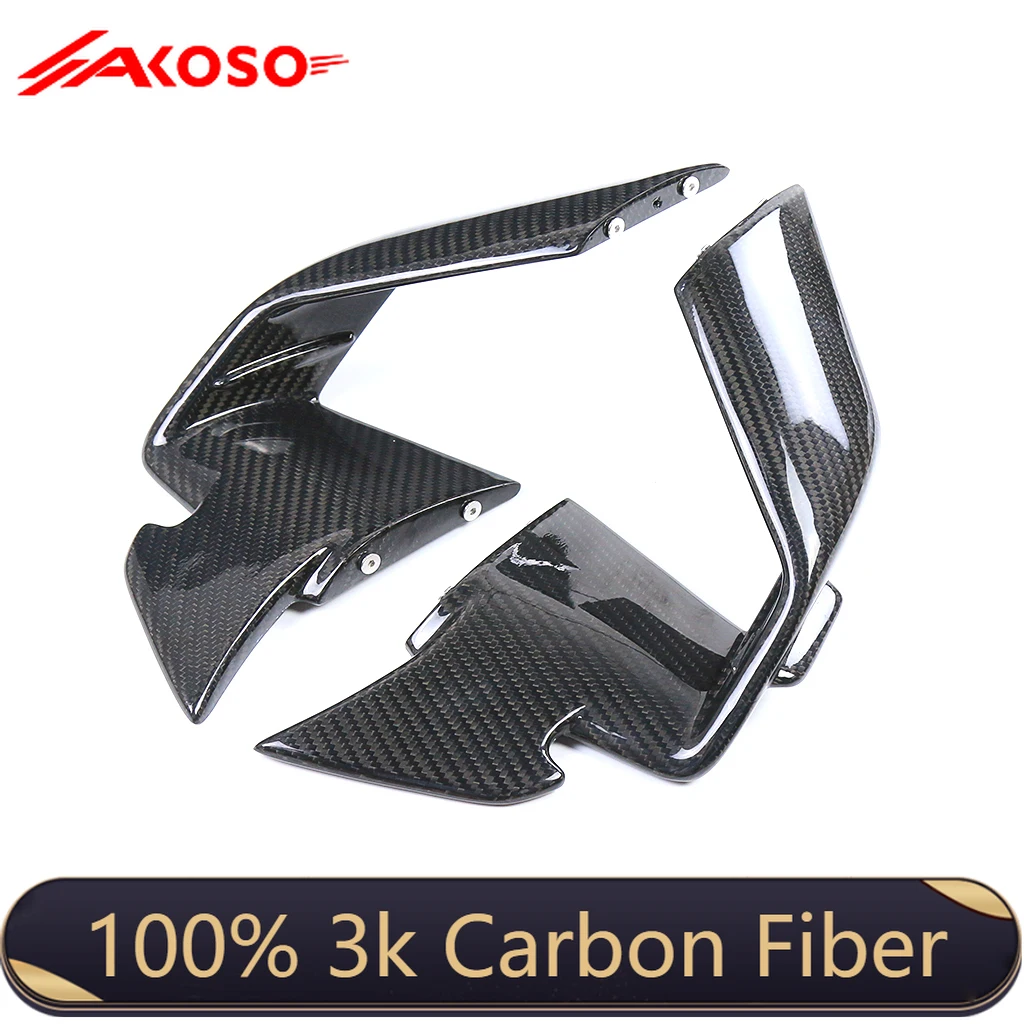 

For BMW S1000 RR 2023+ AKOSO Carbon Fiber Winglets Set Motorcycle Aerodynamic Spoiler Wing Stabilizer Kit