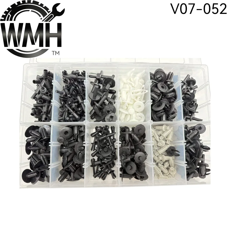 Auto Fastener Clip Mixed Car Body Push Retainer Pin Rivet Bumper Door Trim Panel Fastener Kit Car Clips Box for BMW Mercedes