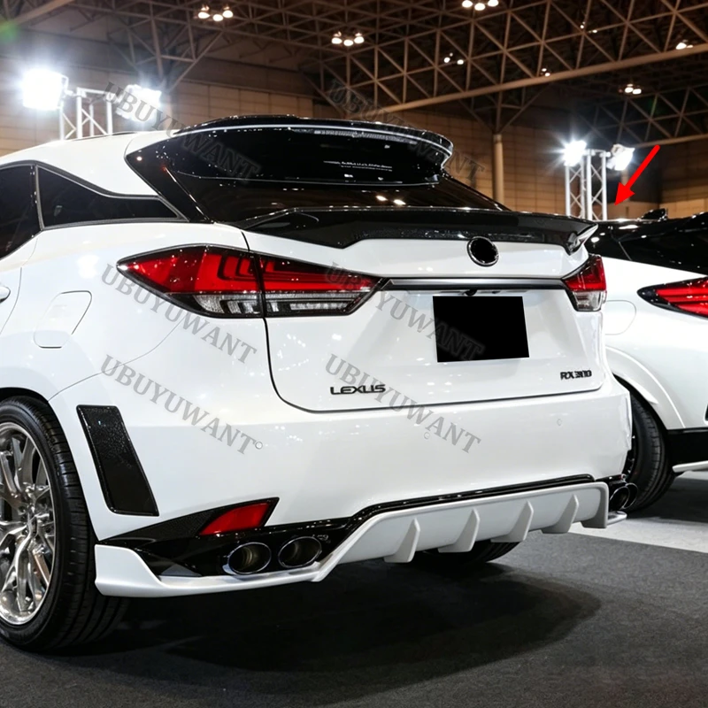 FOR LEXUS RX RX200T RX450H 2016 2017 2018 2019 2020 Carbon Fiber Rear Spoiler Tail Trunk Boot Wing Cover Car Accessories