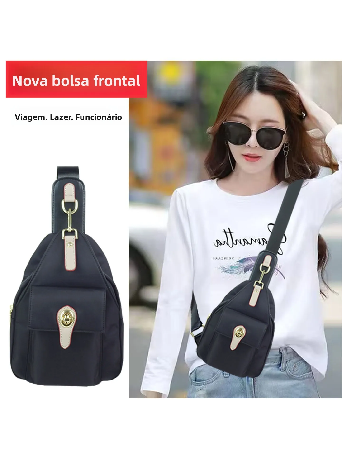 new-2026-ladies-canvas-crossbody-chest-bag-lightweight-fashionable-travel-bag-casual-style-zipper-closure-shoulder-strap