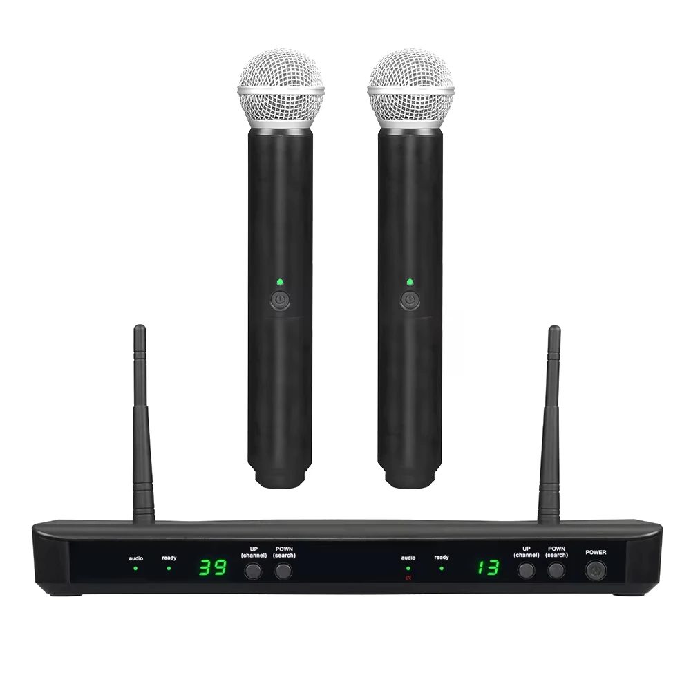 Professional UHF System Handheld Mic for Stage Speech Wedding Show Band Home Party Church