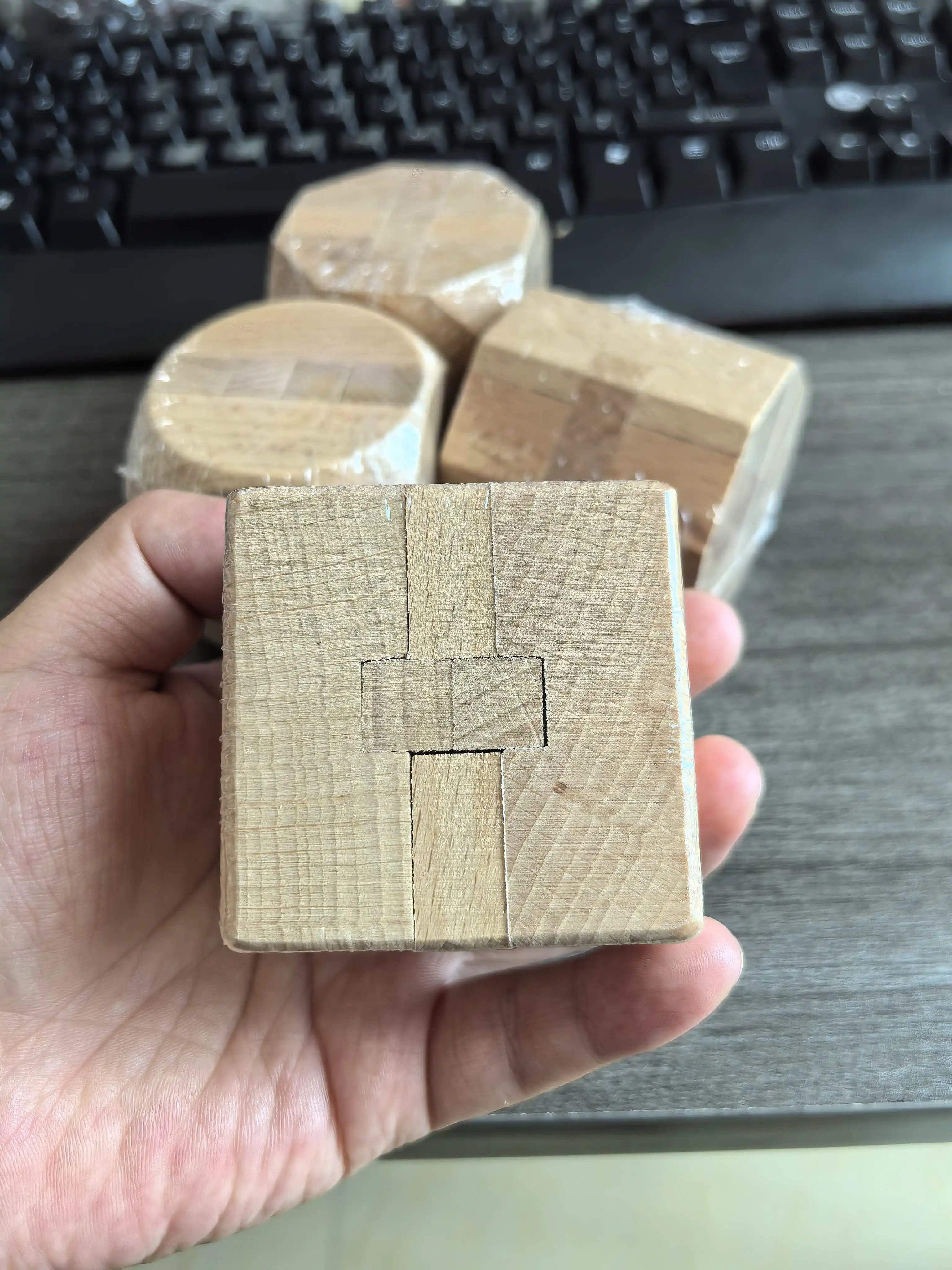 أطفال الدماغ دعابة لغز مكعب تجميع خشبي وتفكيك فتح المتشابكة الذكاء اختبار المنطق التحدي ألعاب تعليمية