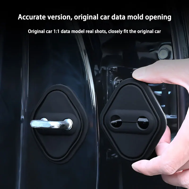 

Car Door Silicone Protective Cover Door Lock Silent Anti-collision Shock-absorbing Buffer with logo For Honda Car Accessories