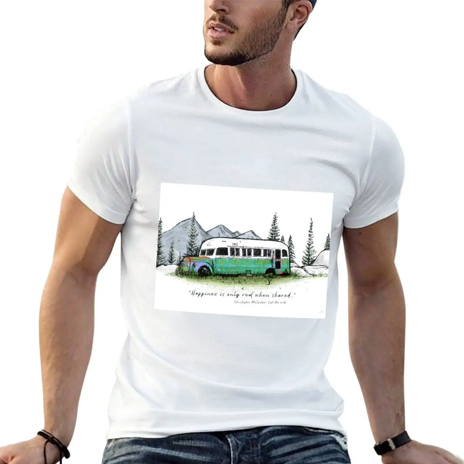 The magic bus T-Shirt man t shirt cotton high quality t shirts for man cotton t shirt for man T-shirt