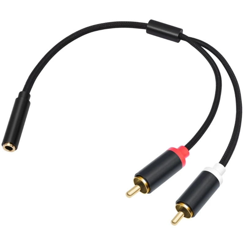 Compactly 3.5Mm Female to Double Sound Cable for Receiver Amplifiers Setups W8KE