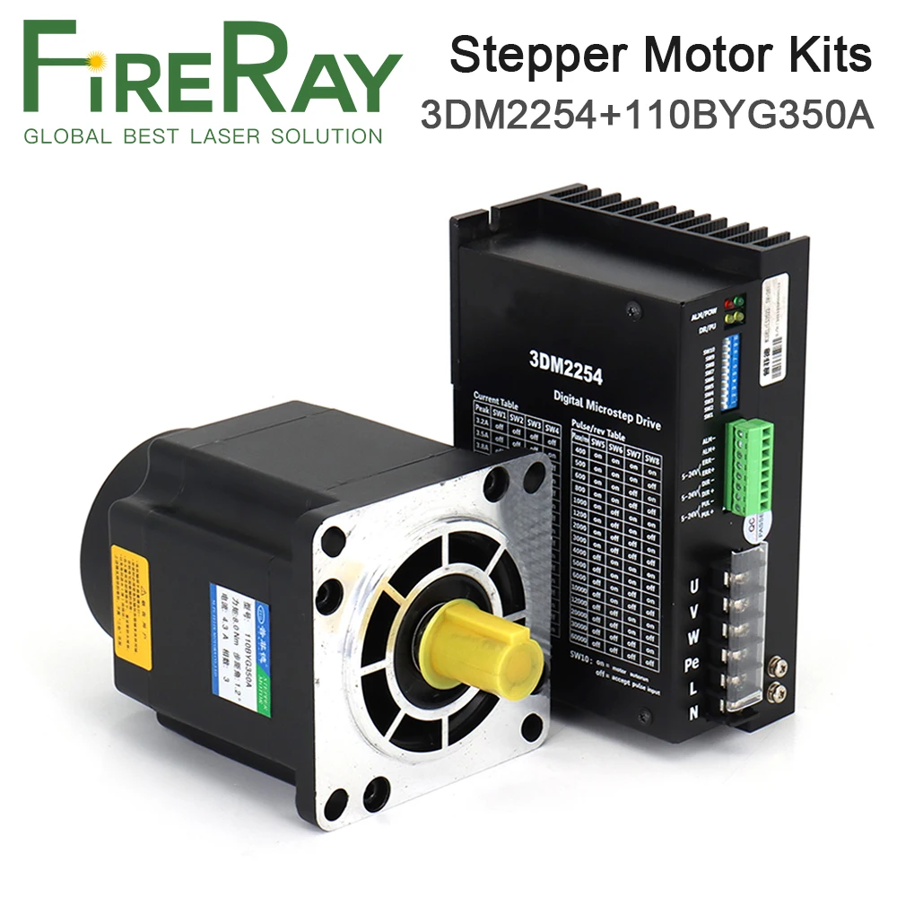 FireRay 8N.m 3Phase Stepper Motor Driver Kits 110BY Series 4.3A 220V 3DM2254+110BYG350A