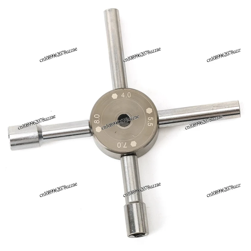 

Hexagon Sleeve, Cross Wrench 4.0 5.5 7.0 8.0mm Multifunctional Air Model Tool 4-in-1