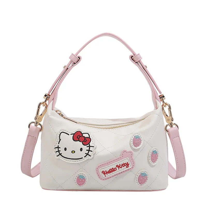 

Hello Kitty Shoulder Bag Luxury Handbag for Women Girls Rhinestone Embroidery Purse Cute Crossbody Bag Fashion Daily Use