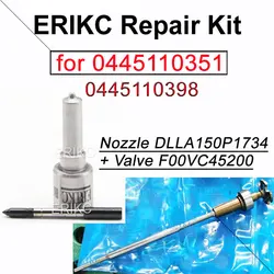 0445110351 Diesel Injector Repair Kit Nozzle DLLA150P1734 0433172061 Valve F00VC45200 for Bosch 0445110398 Sprayer Rebuild Set