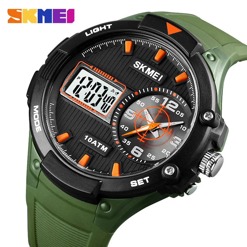 SKMEI Military Digital Watch For Men Outdoor Sport 100M Waterproof Wristwatch LED Display Male Clock Electronic Reloj hombre