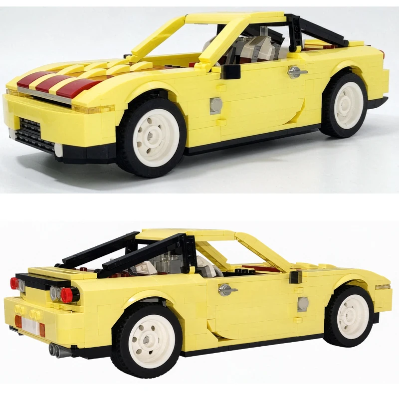 RX-7 Convertible Classic Brick Racing Car Model, 703-Piece Assembly Toy, Birthday Gift, Christmas and New Year Decoration Gift