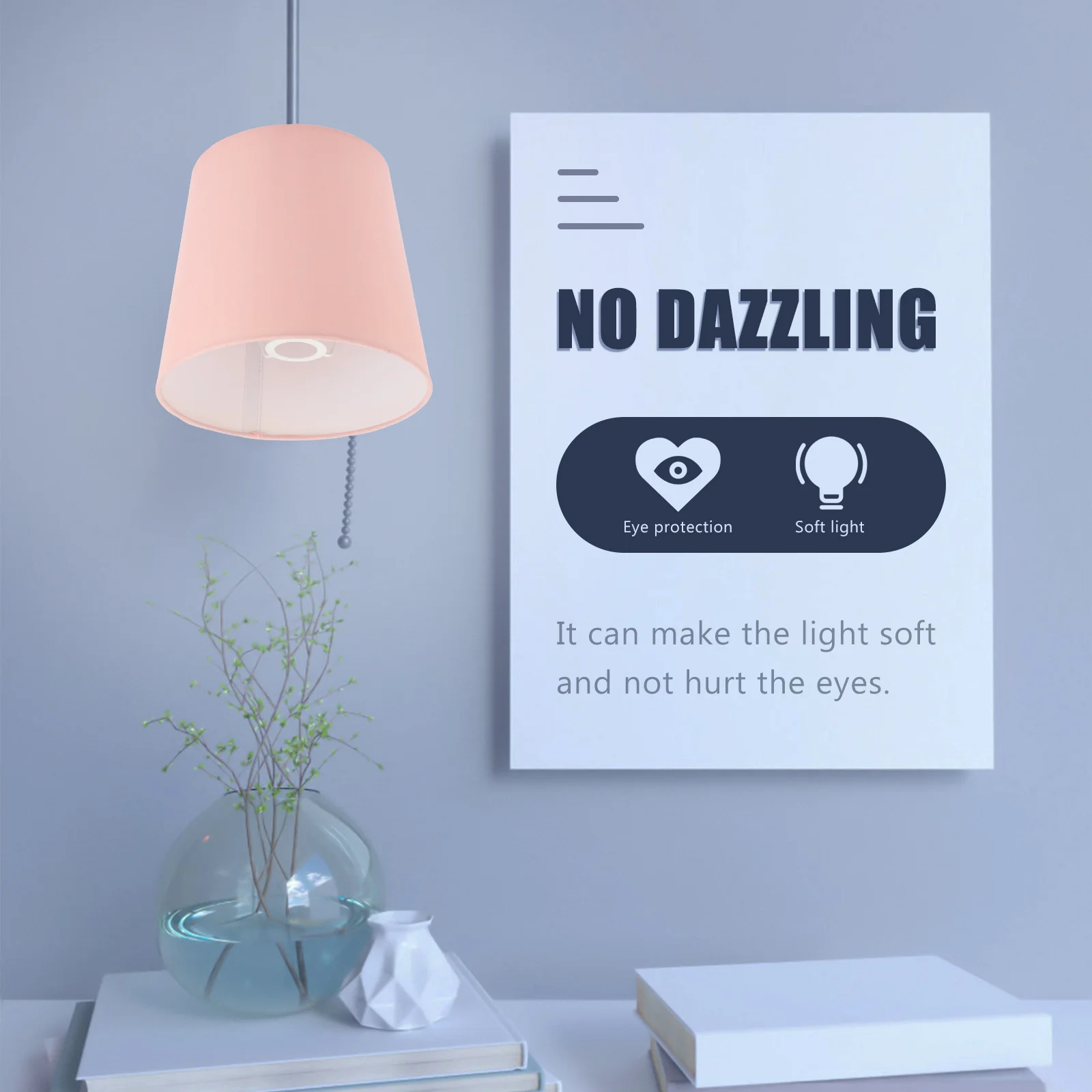 

Durable Cone Cloth Lampshade Easy Install for Table Desk Lamps Home Hotel Study Decor Lamp Shade Cloth Lampshade