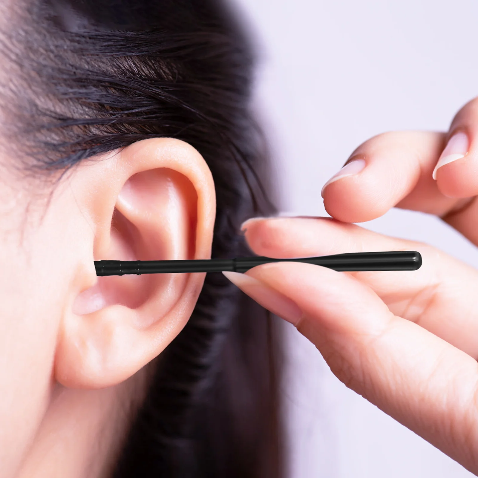 

200pcs Disposable Sticky Ear Cleaning Swabs Tools Wax Removal Ear Pick Spiral Design Practical Safe One Time Use