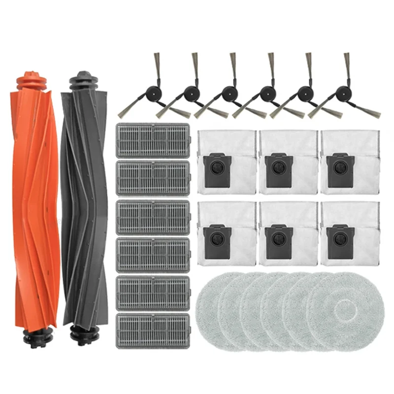 

AEE8-26PCS For Dreame X40 Pro Ultra Robot Vacuum Cleaner Accessories Dust Bag Parts Mopping Cloth Filter Brush Spare Parts