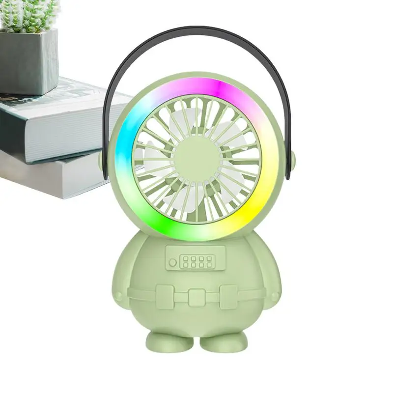 

Astronaut Mini Fan Rechargeable Cooling Personal Fan Personal Mini Fan Efficient Cooling Colorful Strong Wind Desk Travel Fan