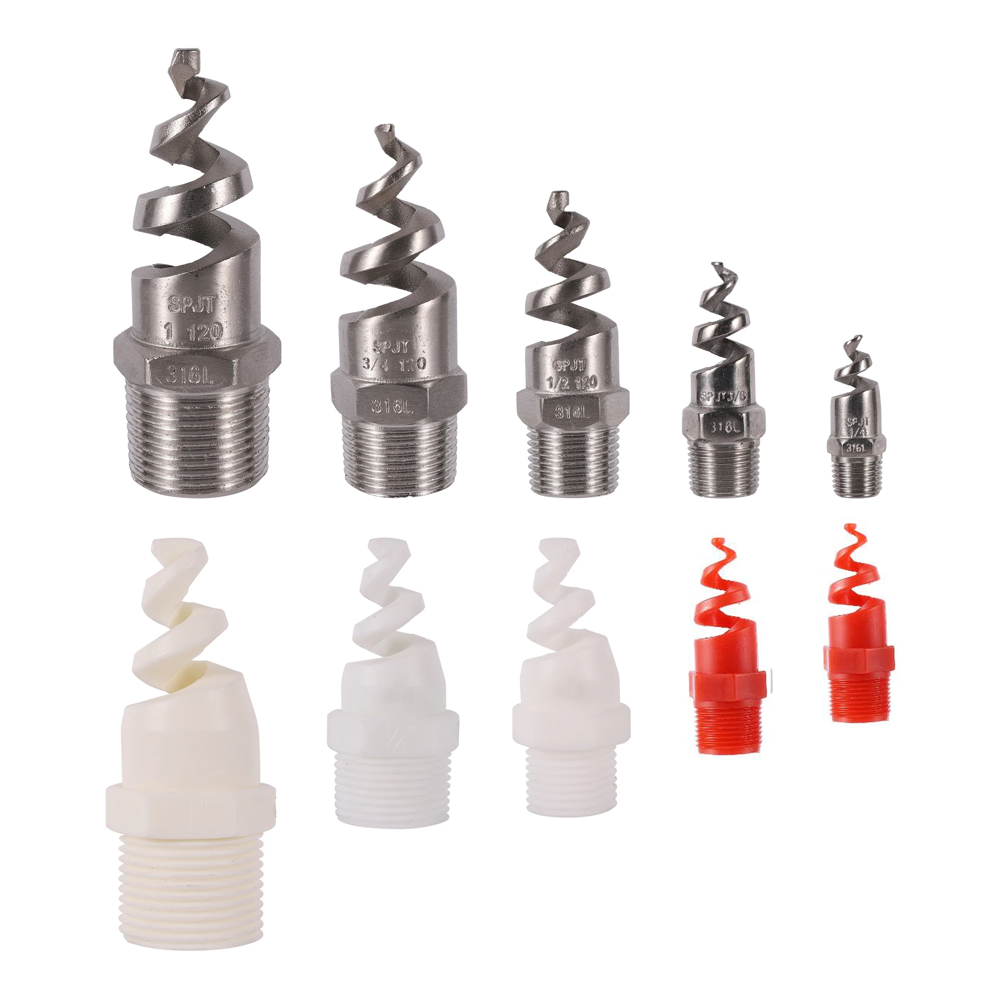 

1/4" 3/8" 1/2" 3/4" 1" Male Spiral Cone Spray Nozzle Cooling Tower Cooling Dust Collector Sprinkler Garden Yard Lawn Sprinkler