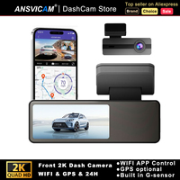 ANSVICAM F23 Pro 2K Dash Cam 1.97'' Screen Built-in GPS Wifi App Control Car DVR 24H Parking Monitor Night Vision Black Box