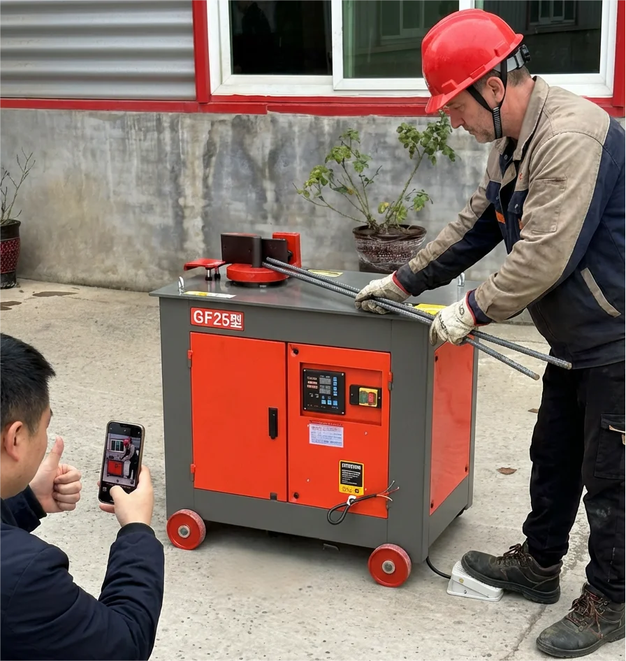 Ex-factory price steel bar bending machine 4-18-22 mm high-efficiency steel bar hoop bending machine, suitable for high-precisio