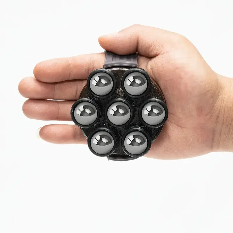Handheld Ball Massager with 7 Metallic Balls Adjustable Speed Ergonomic for Gentle Massage Muscle Portable Massage Tool