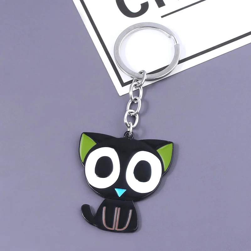 سلسلة مفاتيح لطيفة على شكل قطة كرتونية للنساء والرجال ، قلادة أسطورة زيلدا ، سلسلة مفاتيح ، مجوهرات