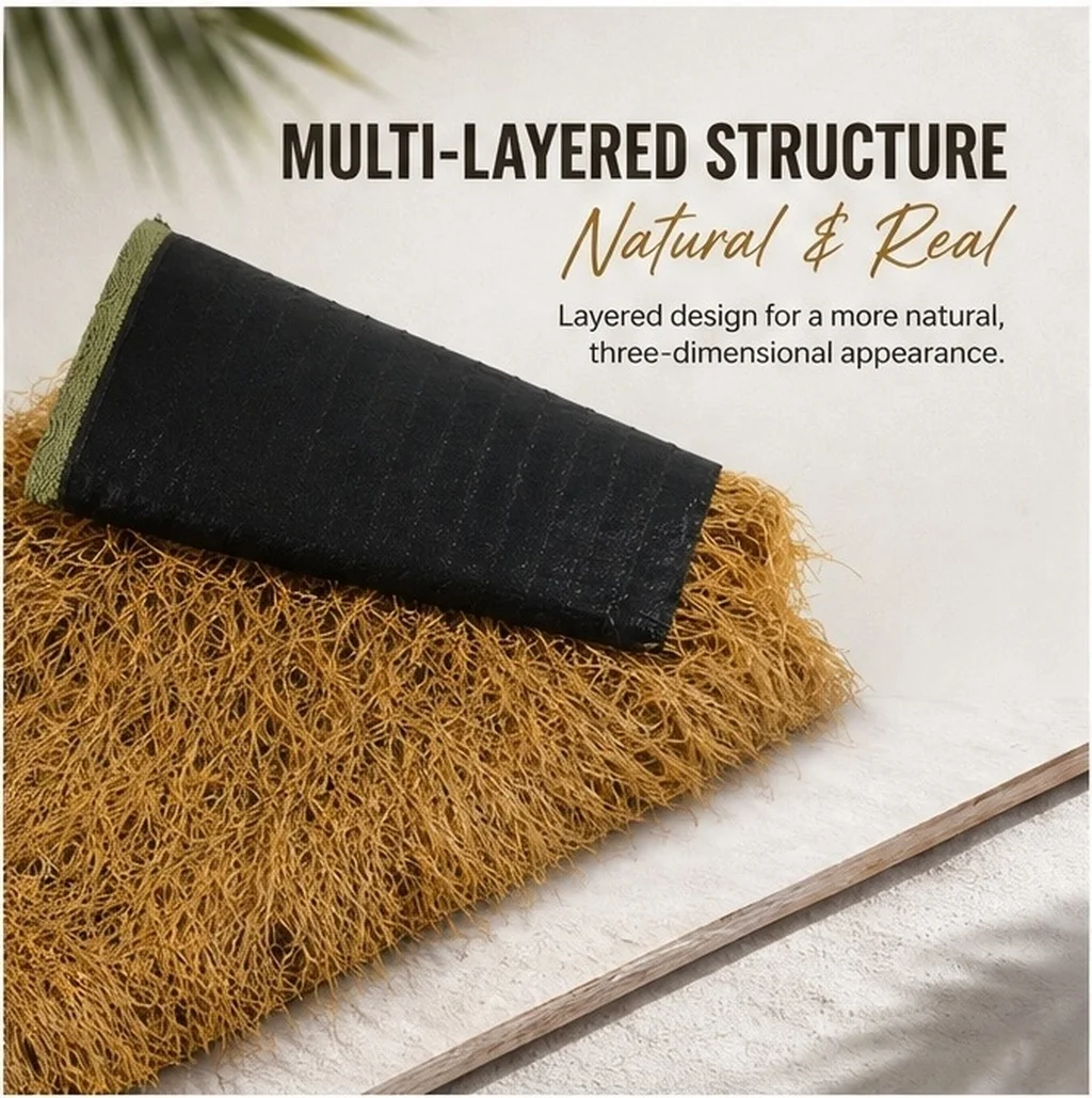 Artificial Straw Roof Natural Color Simulated Thatch Garden Patio Decoration Landscape Cover Outdoor Fake Straw Roofing