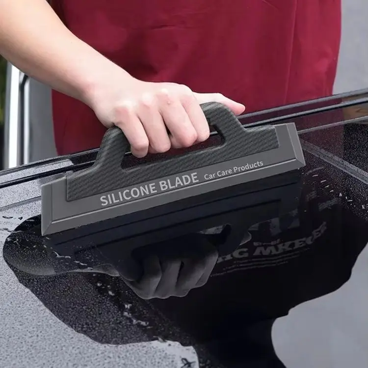 Car Detailing Silicone Squeegee with Hand Grip, Windshield Water Wiper, Non-slip Handle for Window Film Installation Cleaning