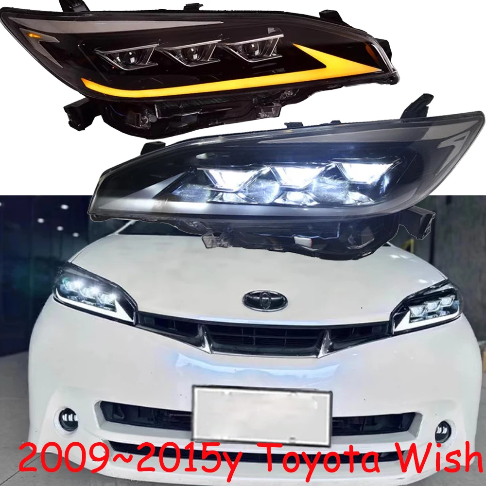 car bumper headlamp for Toyota Wish headlight daytime light 2009~2015y DRL car accessories LED headlamp for wish fog light