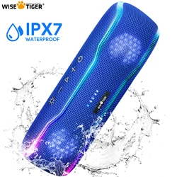 WISE TIGER Speaker Bluetooth Sound Box Wireless Speakers 25W IPX7 Waterproof BT5.3 Stereo Surround Speaker Portable Bluetooth