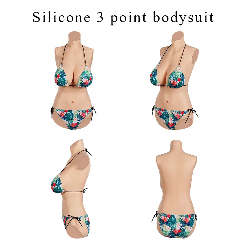 KUMIHO B/C/D Cup Silicone Bodysuit Crossdress One Piece Crossdressing Realistic Silicone Breast Forms Fake Vagina for Men Sissy