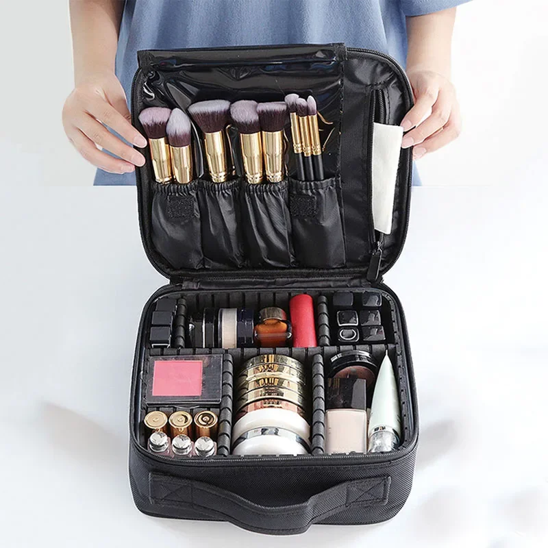 New Makeup Train Case Salon Barber Tools Box Cosmetic Bag Brush Organizer And Storage Travel Box