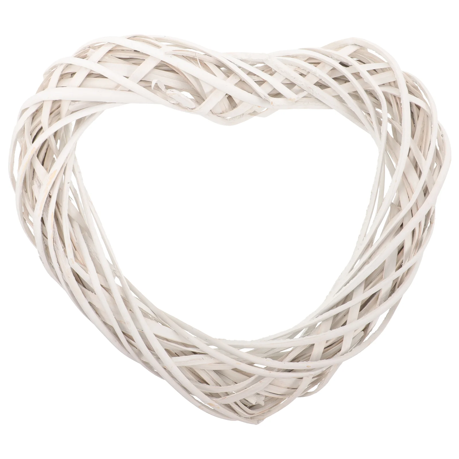 

Rattan Wreath Heart Shape 30cm White Exquisite Craftwork Rustic Natural Rattan Vine Flower Home Decor Wedding