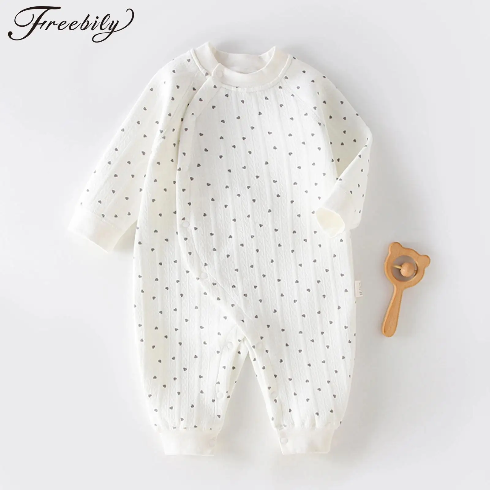 

Infant Baby Cotton Rompers Comfortable Long Sleeves Cute Printed Bodysuit Newborn Clothing Spring Autumn Loungewear Homewear