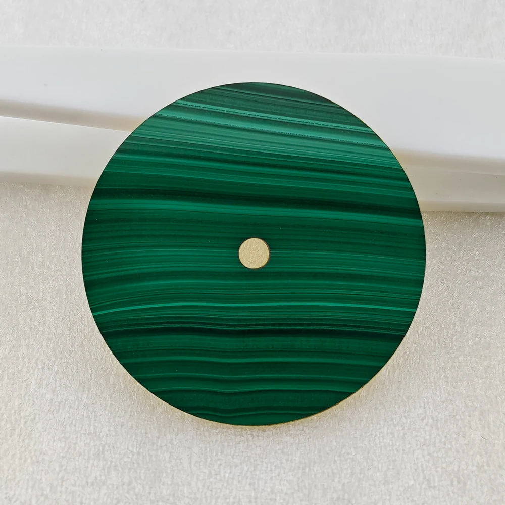 NH35 Dial 28.5mm Malachite Dial for NH35 NH36 Movements Natural Stone Dial No Lume Customizable Logo Watch Accessories