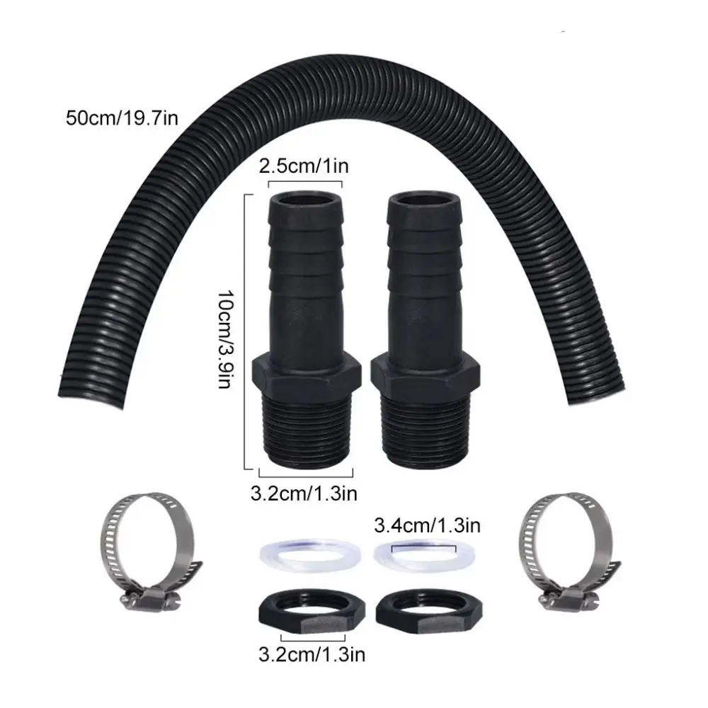 25mm ホースコネクタ 雨水コレクター 耐久性のあるプラスチックコネクタ 雨水タンク接続 取り付けが簡単なパイプ延長キット