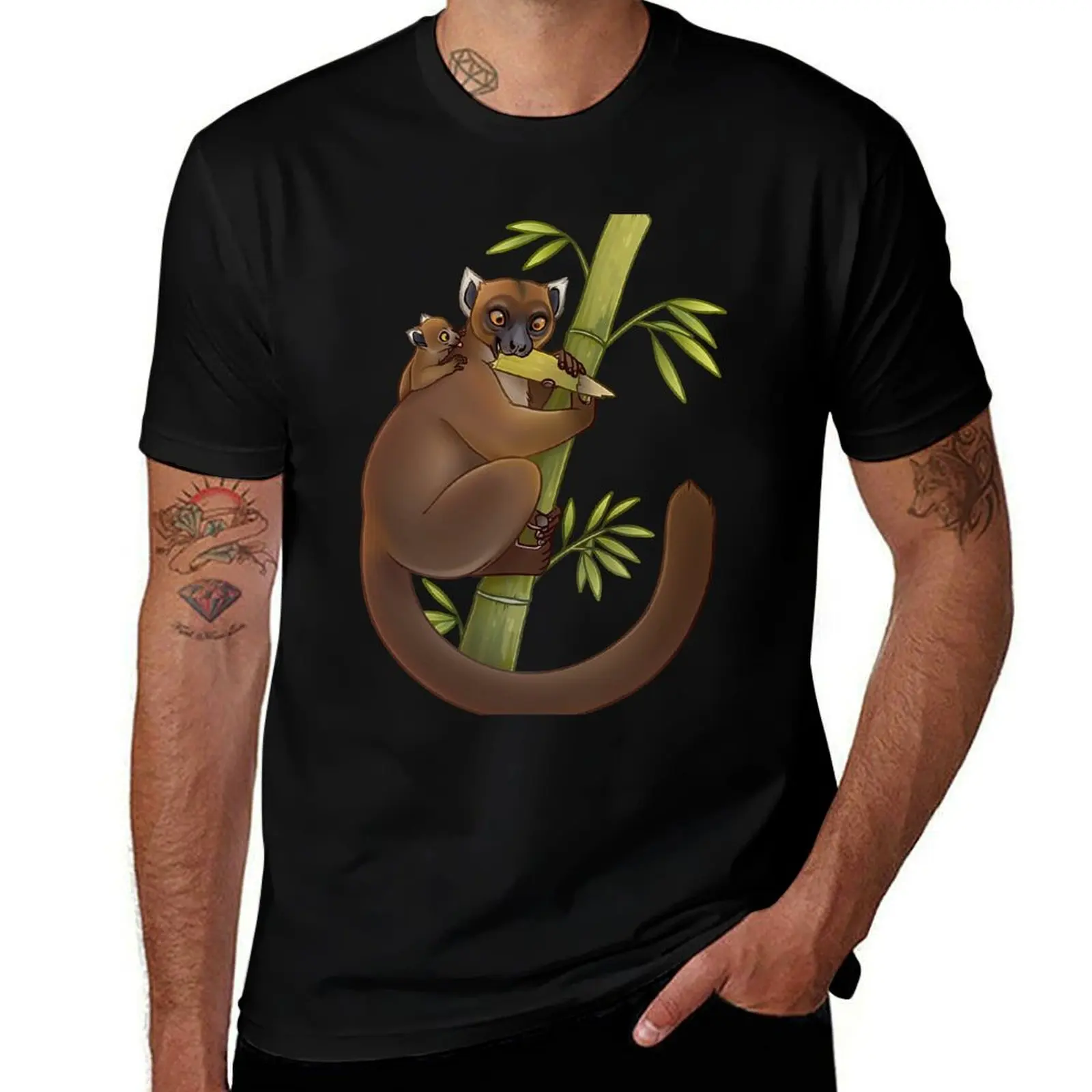 

Greater Bamboo Lemur T-Shirt cotton t shirts man 100% essential t shirt