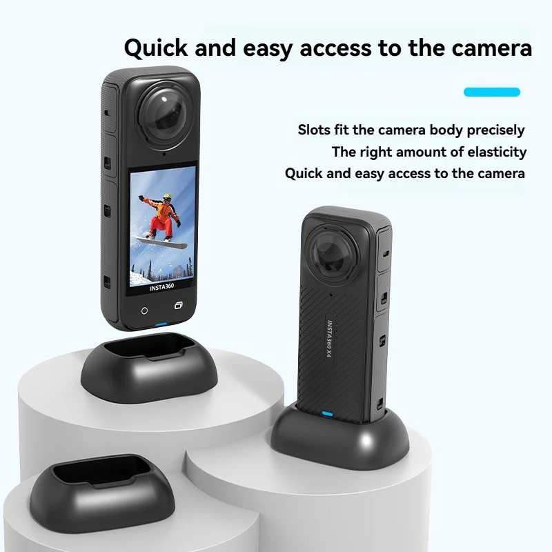 CoverJoy Car Dashboard Mount for Insta360 X4/X5 Non-Slip Silicone Base Vehicle Desktop Stand Holder with Lens Cover Accessories