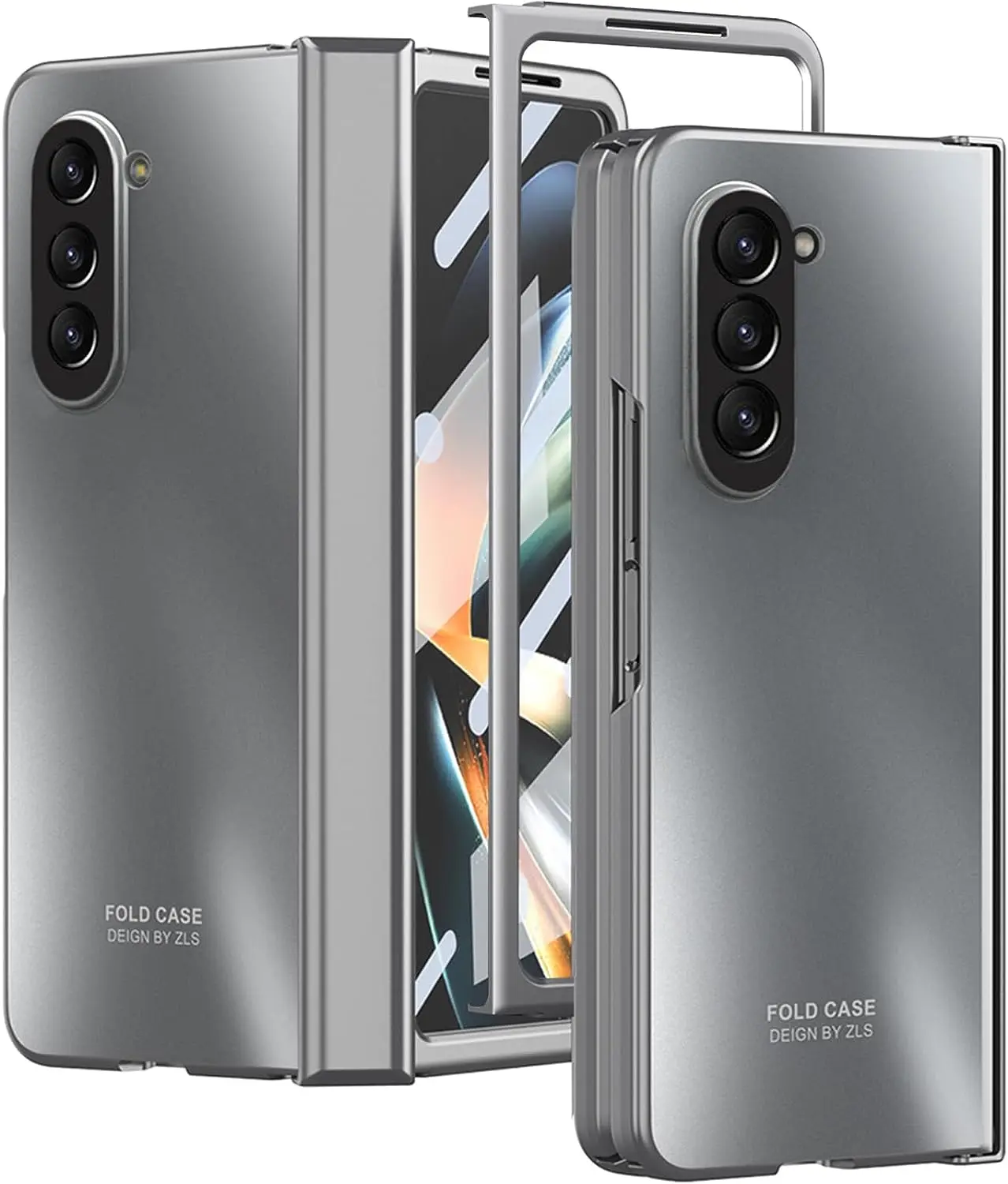 

Case for Samsung Galaxy Z Fold 5 5G with Hinge Protection,Luxury Electroplating Bumper Cover Screen Protector Case