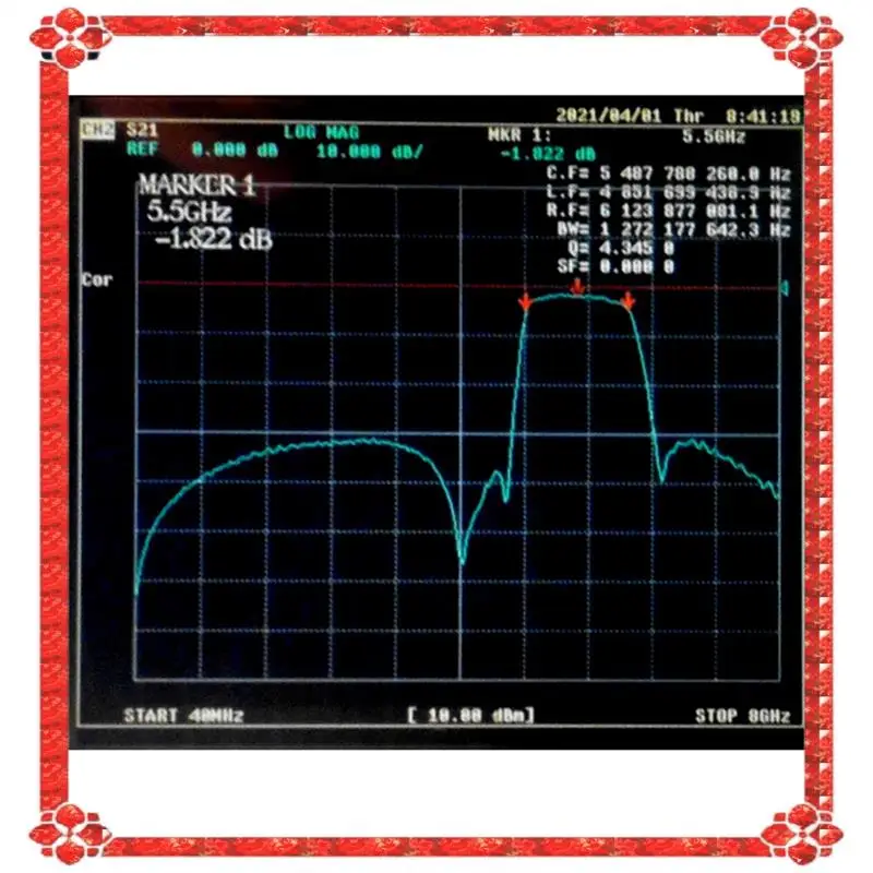 تسليم 24 ساعة 4X WFB-5060 5.8G(5000-6000Mhz)UWB النطاق العريض 5060MHZ مرشح ممر الموجة